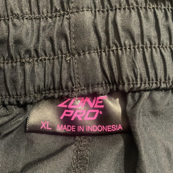 ZONE PRO BLACK, WHITE NEON ORANGE ATHLETIC SHORTS XL-EUC - Picture 3 of 4